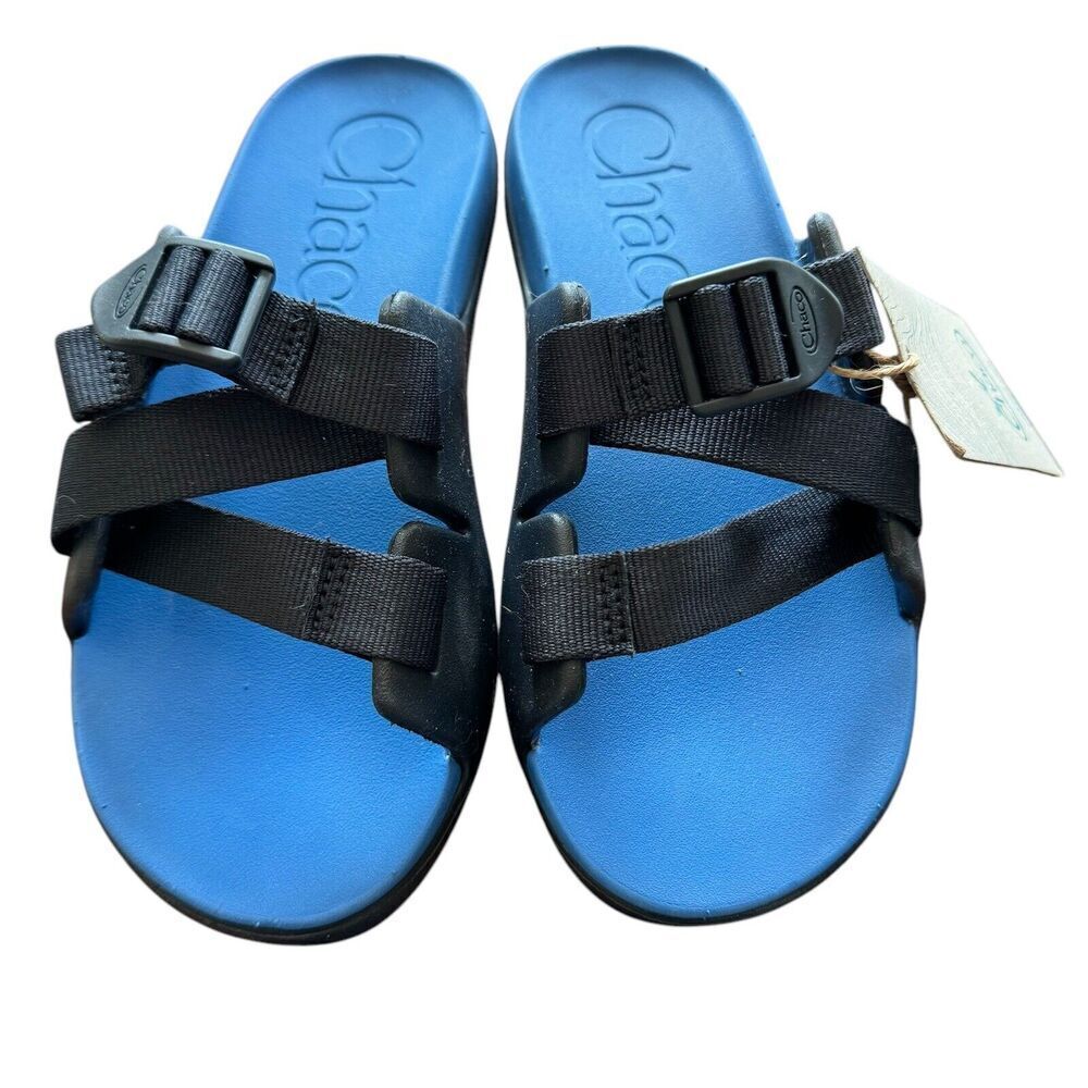 NWT Chaco Chillos Slide Sandals Size US Big Kids 4 Blue Black